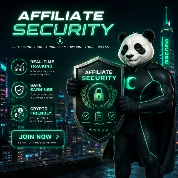 Bruno Panda bada odznakę bezpieczeństwa partnerskiego zapewniającą bezpieczne zarobki partnera