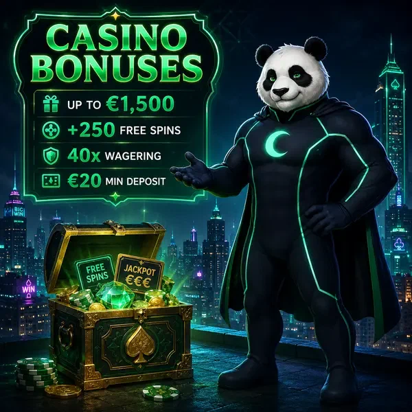 Bruno Casino wita ze skrzynią bonusową świecącą na dachu